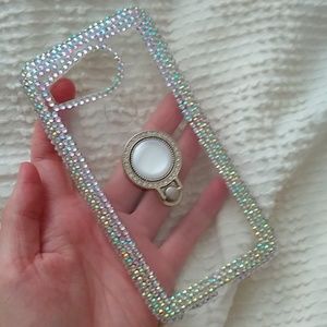 Google Nexus 5X bling glitter clear case w/ ring